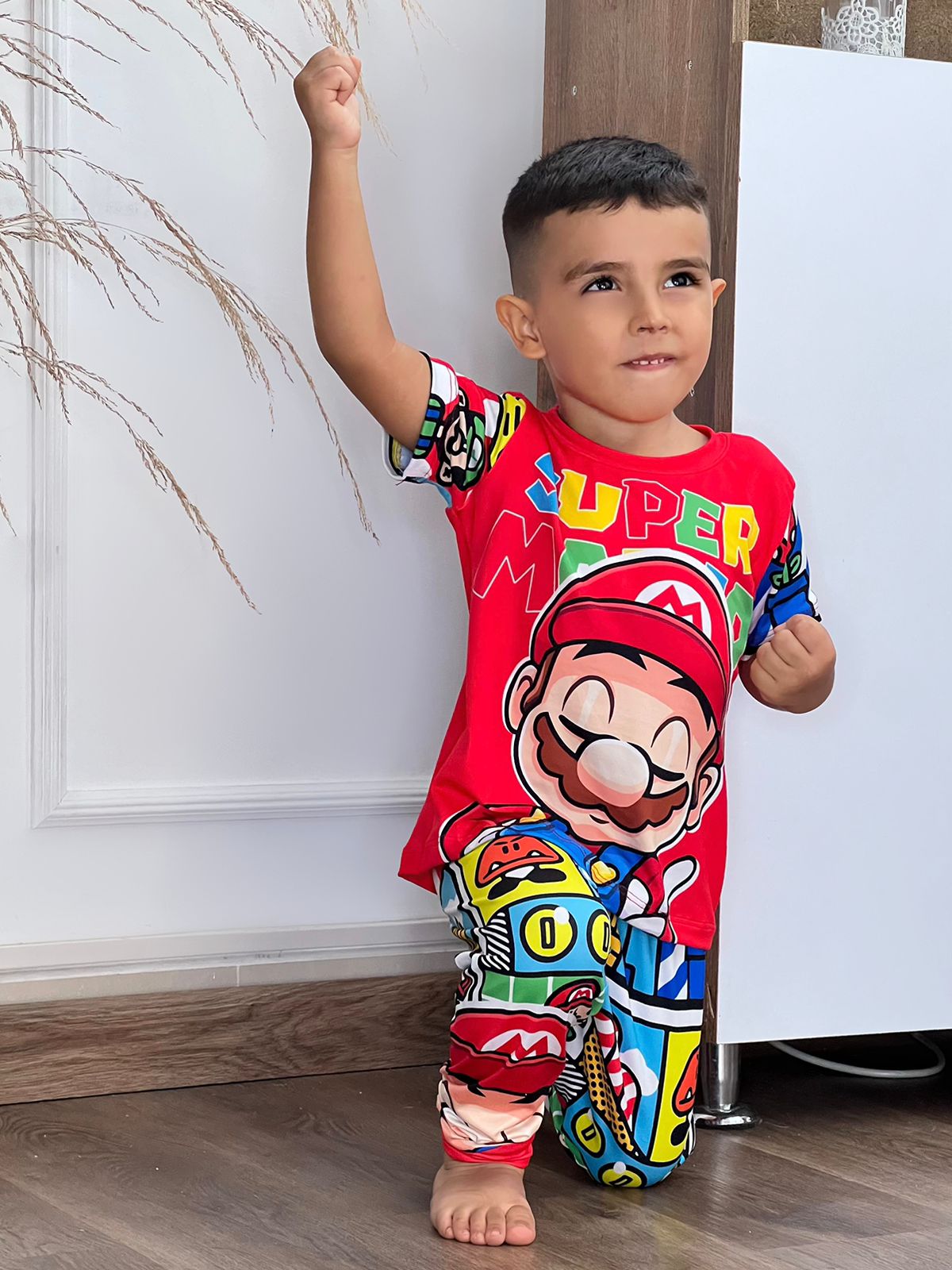 Pijama Niños Super Mario Rojo