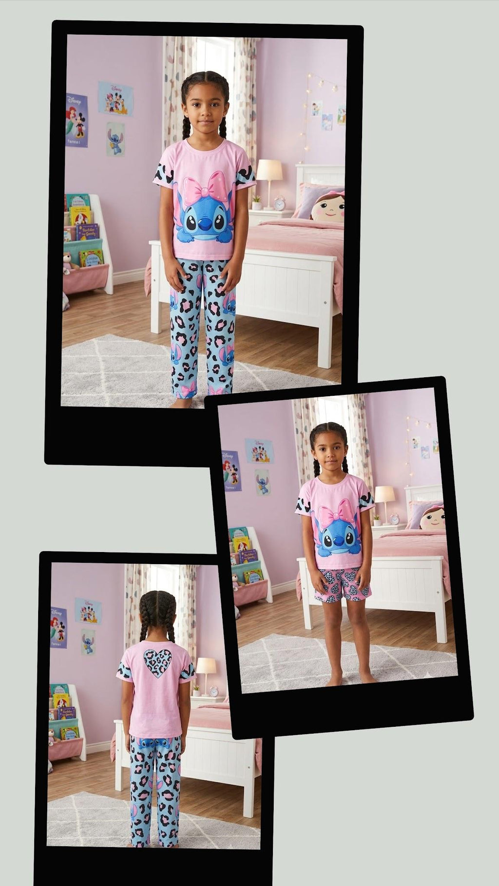 Pijama Niños Trío Stitch Moño