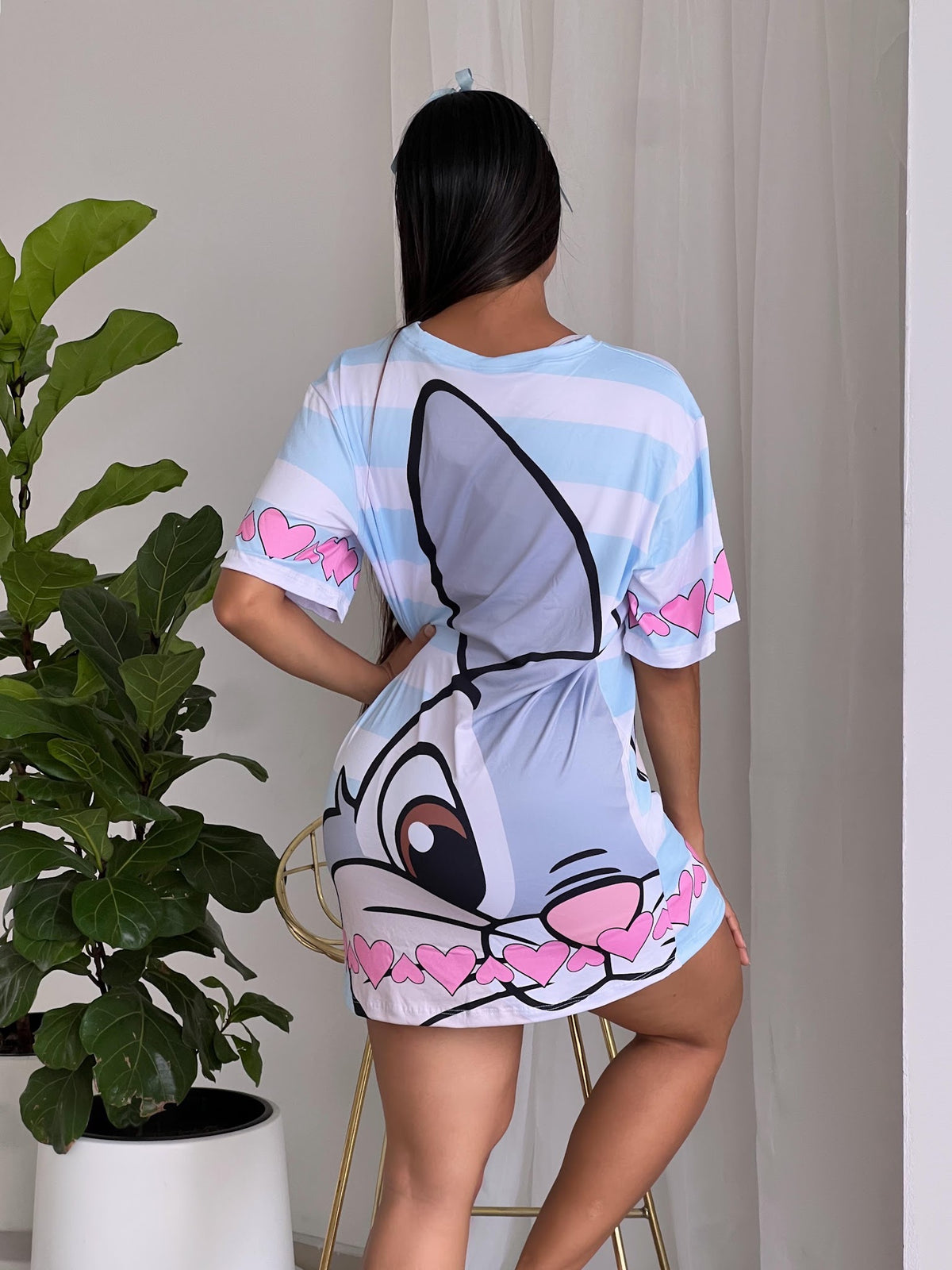 Pijama Blusón Conejo Azul