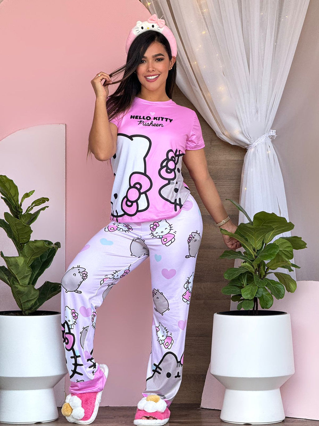 Pijama Pantalón Camiseta Hello Kitty Pusheen