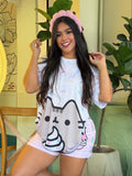 Pijama Short Camiseta Pusheen